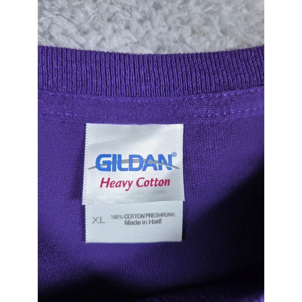 Gildan New Orleans T-Shirt XL Purple Mens‎ French Quarter Embroidered Mask - Picture 4 of 7